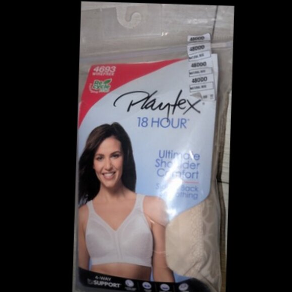 NEW Playtex 18 Hour Bra Womens Size 48DDD - Ultimate Shoulder Comfort - Picture 1 of 5